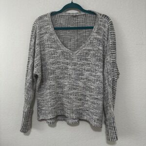Splendid‎ Marled Knit V Neck Pullover Sweater XL Made in USA